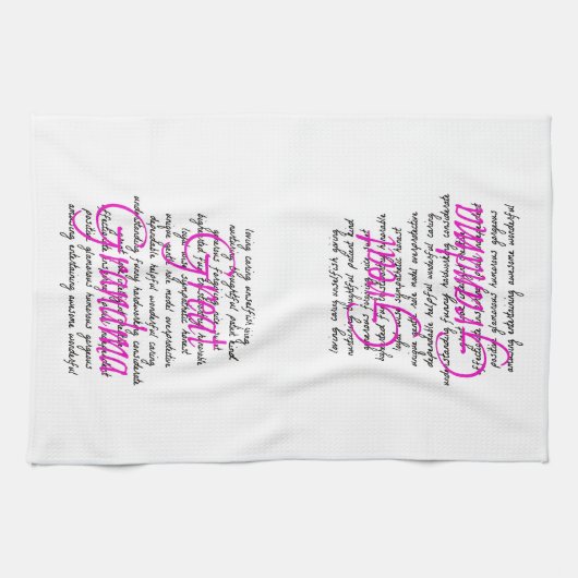 Wörter für Großma Handtuch (Horizontal)