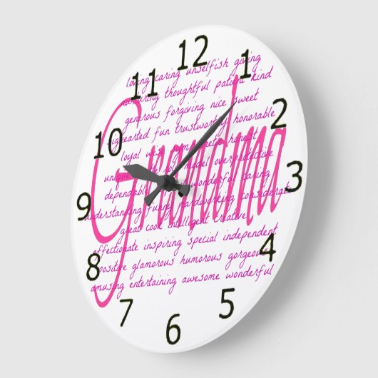 Wörter für Großmutter Große Wanduhr (Winkel)