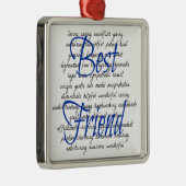 Wörter für männliche bester Freund Ornament Aus Metall (Rechts)