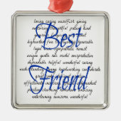 Wörter für männliche bester Freund Ornament Aus Metall (Vorne)