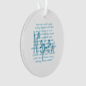 Wörter für Nephew in blau Ornament (Vorderseite)