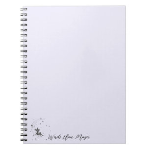 Wörter haben ein magisches Notebook Notizblock