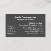 Wörter haben Power-Chalkboard-Writer, ZSSG Visitenkarte (Rückseite)