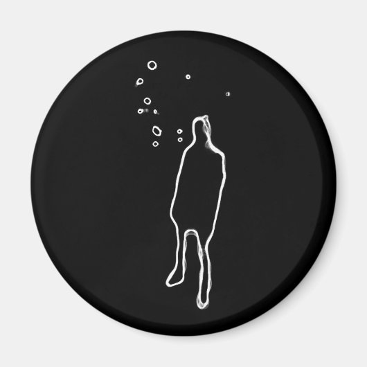 Wörter im Dunkeln Magnet (Vorne)