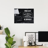 Wörter können Massenvernichtungswaffen sein - takt Poster (Heimbüro)