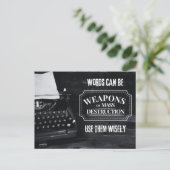 Wörter können Massenvernichtungswaffen sein - takt Postkarte (Stehend Vorderseite)