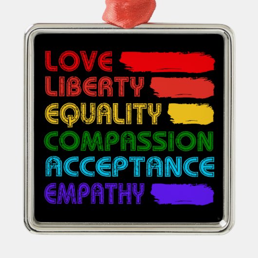 Wörter, mit denen man leben soll ornament aus metall (Vorne)