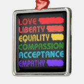 Wörter, mit denen man leben soll ornament aus metall (Links)