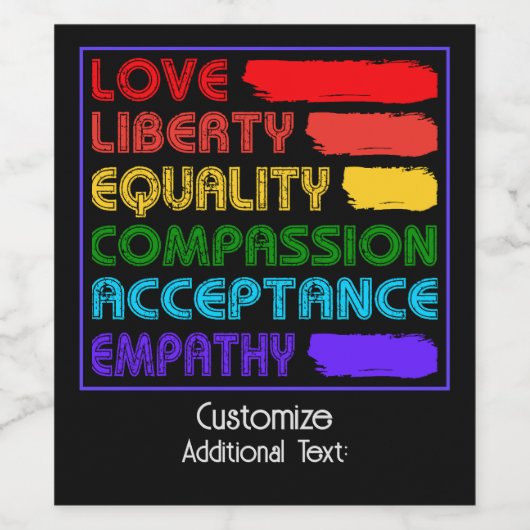 Wörter, mit denen man leben soll weinetikett (Einzelnes Label)