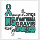 Wörter... Myasthenia Gravis Aufkleber (Blatt)