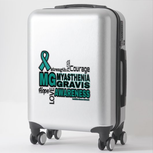 Wörter... Myasthenia Gravis Aufkleber (Koffer)