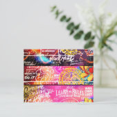 Wörter Postkarte (Stehend Vorderseite)