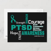 Wörter...PTSD Postkarte (Vorne/Hinten)