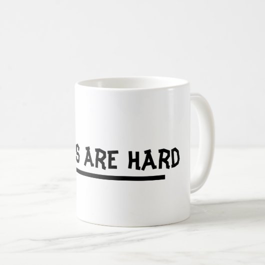 Wörter sind hart kaffeetasse (VorderseiteRechts)