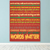 Wörter sind wichtig gepackte Leinwand (Insitu (Holzboden))