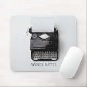 Wörter sind wichtig Schreibmaschine Mousepad (Mit Mouse)