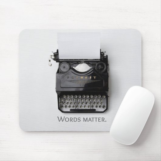 Wörter sind wichtig Schreibmaschine Mousepad (Mit Mouse)