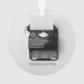 Wörter sind wichtig Schreibmaschine Ornament (Rückseite)