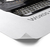 Wörter sind wichtig Schreibmaschine Poster (Ecke)