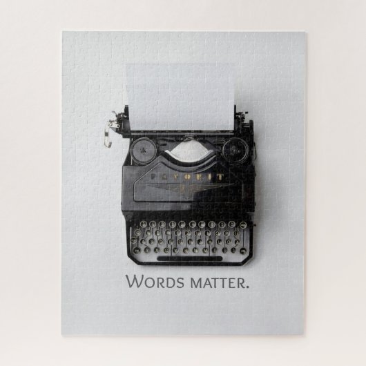 Wörter sind wichtig Schreibmaschine Puzzle (Vertikal)