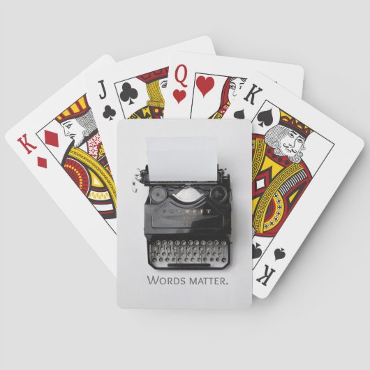 Wörter sind wichtig Schreibmaschine Spielkarten (Rückseite)