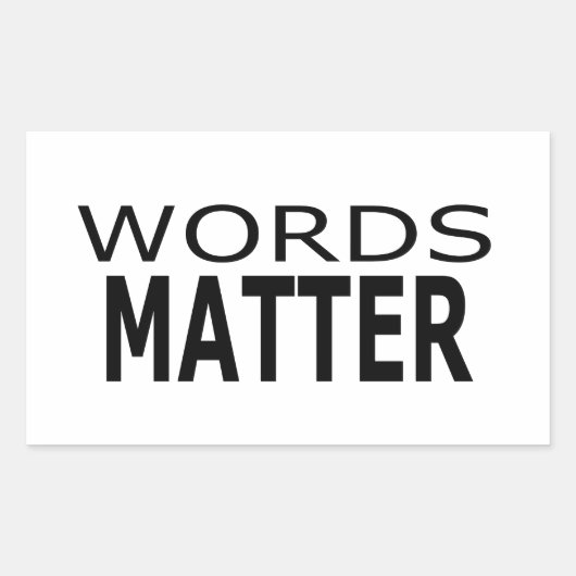 Wörter sind wichtig Sticker (Vorderseite)