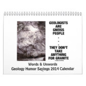 Wörter u. Unwords Geologie-Spaß-Redewendungen Kalender (Titelbild)
