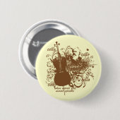 Wörter versagen Musik spricht Cello-Musiker Button (Vorne & Hinten)