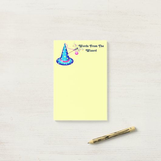 "Wörter vom Zauberer" Posten-it® Anmerkungen Post-it Klebezettel (Auf Schreibtisch)