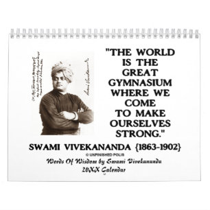 Wörter von Klugheit durch Swami Vivekananda 20XX Kalender