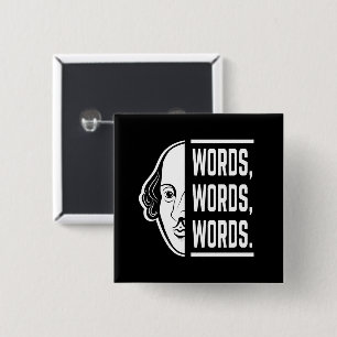 Wörter Worte Shakespeare Zitat Thespian Button