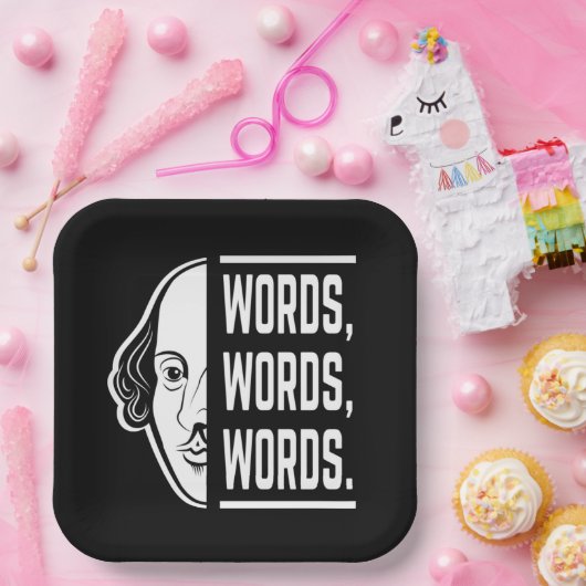 Wörter Worte Shakespeare Zitat Thespian Pappteller (Party)