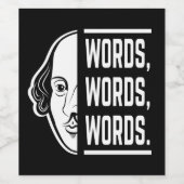 Wörter Worte Shakespeare Zitat Thespian Weinetikett (Einzelnes Label)