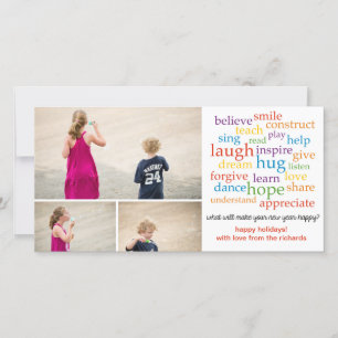 Wörter x3 feiertagskarte