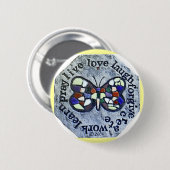 WÖRTER, ZUM DURCH KNOPF ZU LEBEN BUTTON (Vorne & Hinten)