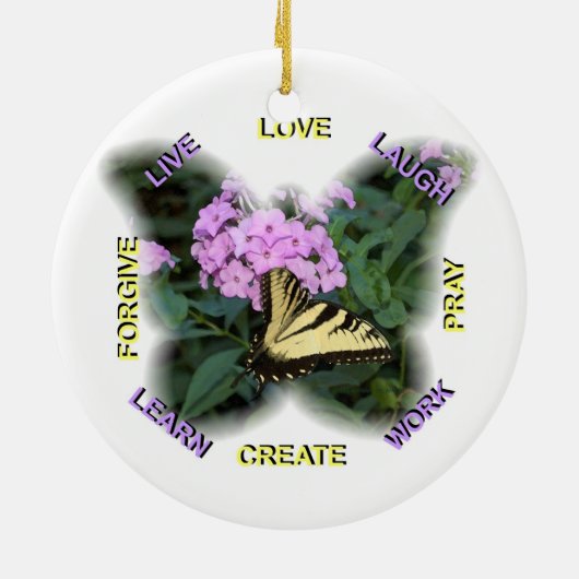 Wörter, zum durch Verzierung oder Anhänger zu Keramik Ornament (Hinten)