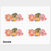 Wörter zum Leben: Mehr schaffen, weniger verbrauch Rechteckiger Aufkleber (Blatt)