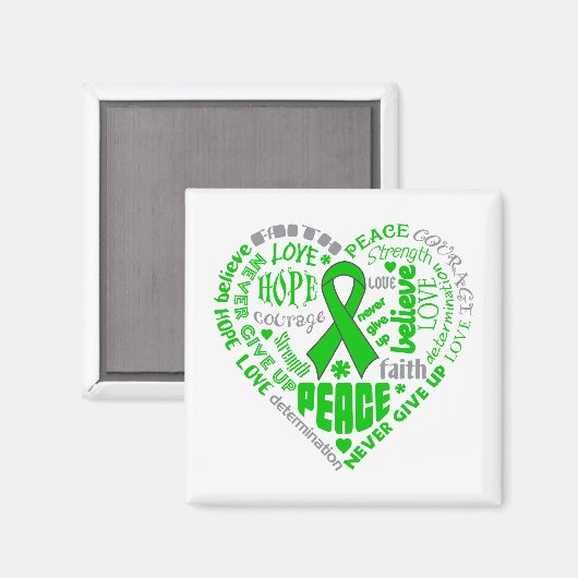 Wörter zum Thema psychische Gesundheit Magnet (Vorderseite/Rückseite)