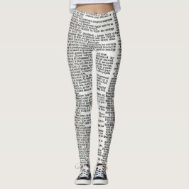 Wörterbuch-Druckleggings Leggings