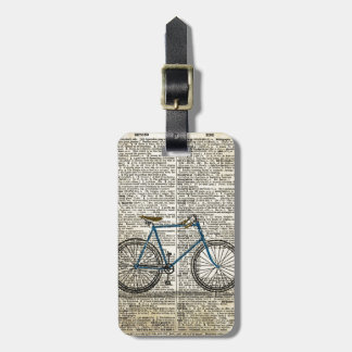 WÖRTERBUCH Kunst-Druck-blaues Fahrrad-Fahrrad Gepäckanhänger