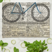 WÖRTERBUCH Kunst-Druck-blaues Fahrrad-Fahrrad Handtuch (Gefaltet)