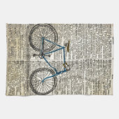 WÖRTERBUCH Kunst-Druck-blaues Fahrrad-Fahrrad Handtuch (Horizontal)