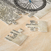 WÖRTERBUCH Kunst-Druck-blaues Fahrrad-Fahrrad Puzzle (Seite)
