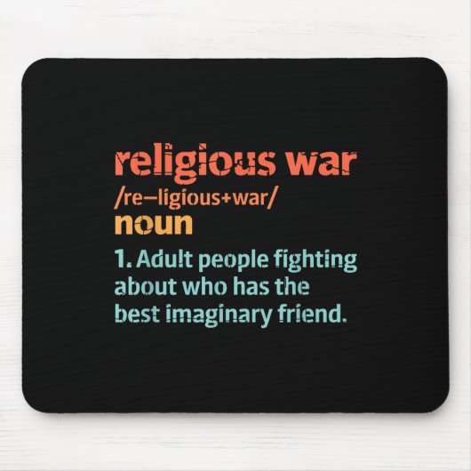 Wörterbuch Sarcastic Definition Religious War Defi Mousepad (Vorne)