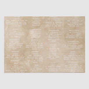 Wörterbuch-Schreibmaschine Wörter Antique Kraft Pa Seidenpapier