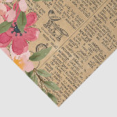 Wörterbuch-Vintage Seite mit Blume-Entpackung Seidenpapier (Ausschnitt)