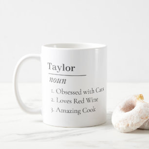 Wörterbuch zur Definition von personalisierten Nam Kaffeetasse