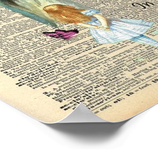 Wörterbuch zur Erstellung von Alicen im Wunderland Poster (Ecke)