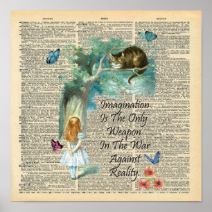 Wörterbuch zur Erstellung von Alicen im Wunderland Poster