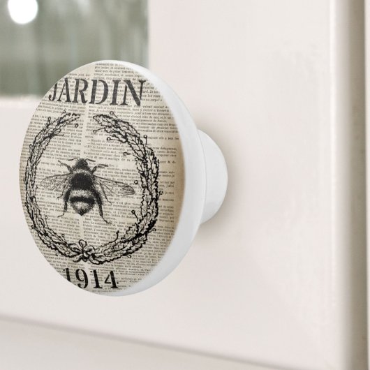 Wörterbuchausdruck Französisch Land Vintag Biene Keramikknauf